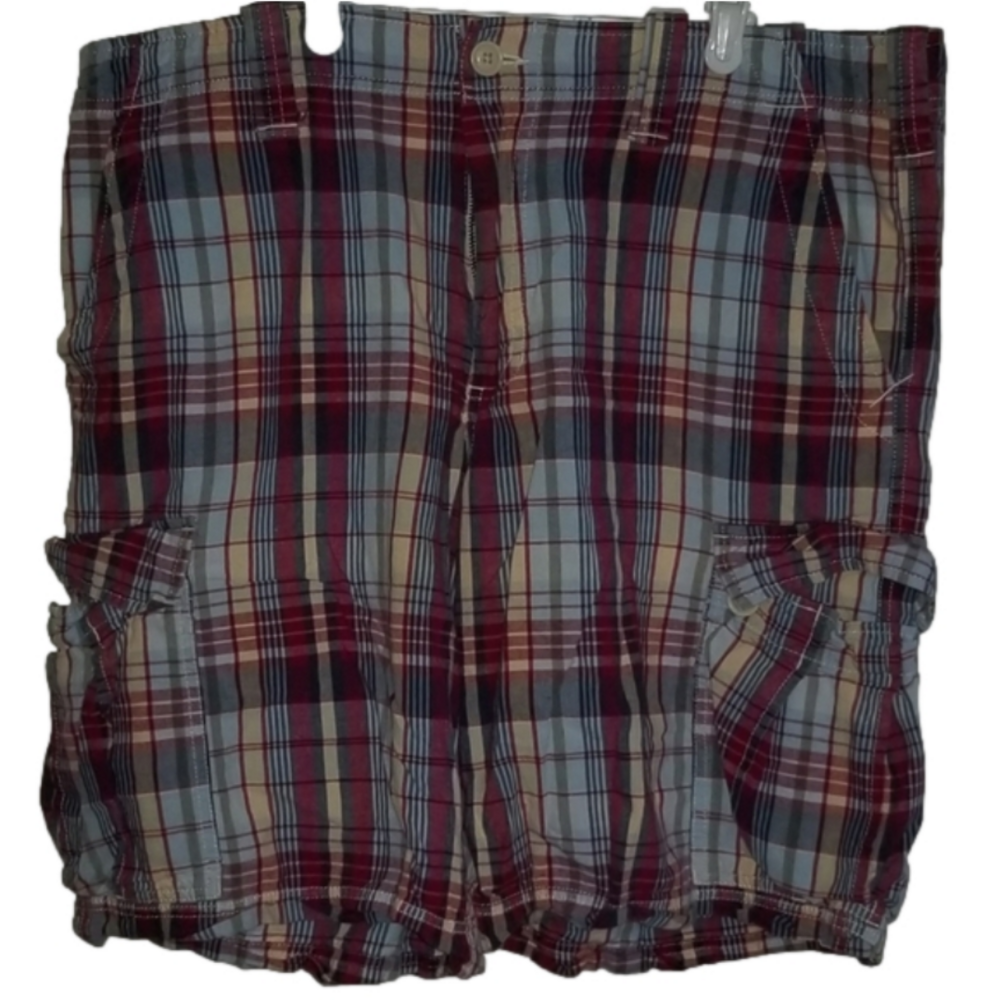 Ralph Lauren Polo Jeans Co Plaid Cargo Shorts Size 38